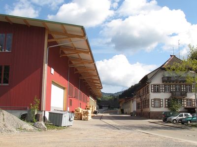 [Translate to Niederländisch:] Produktionshallen für Abbund, Holzrahmenbau und NUR-HOLZ